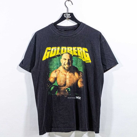 WCW Goldberg Wrestling T-Shirt Sun Faded Large VTG 90s Y2K Streetwear Grunge